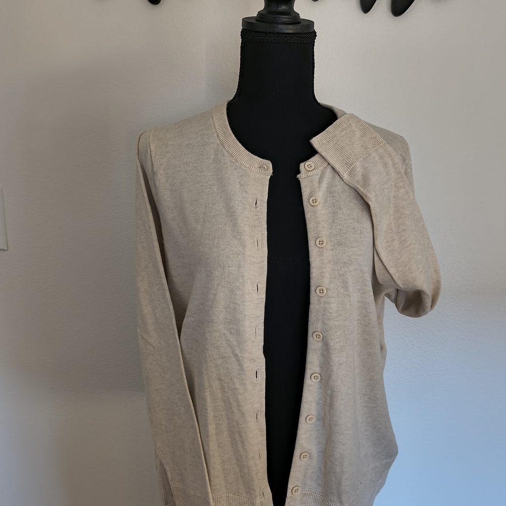 Torrid Beige Button-Up Cardigan